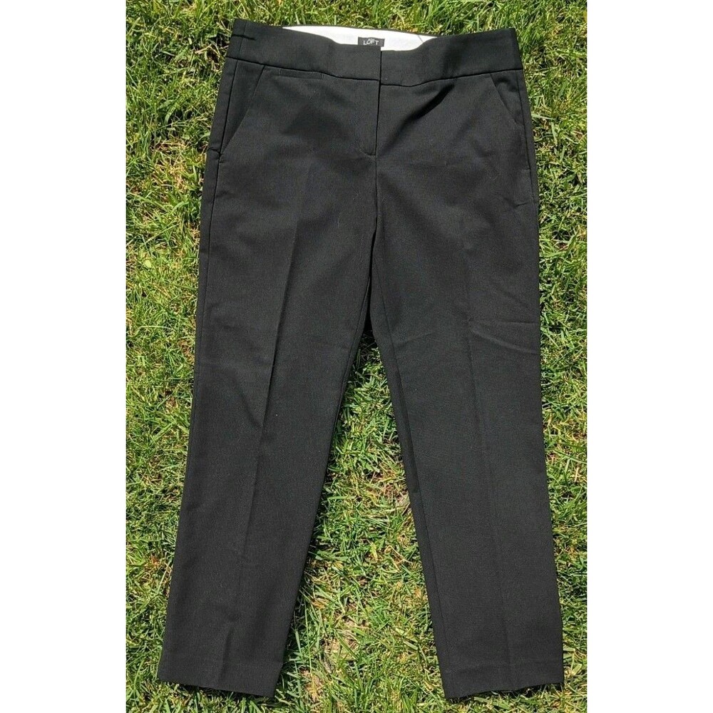 Ann Taylor LOFT Marisa Skinny Ankle Dress Pants Black Size 8 Stretch Career